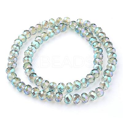 Electroplate Glass Beads Strands EGLA-D020-10x8mm-M2-1
