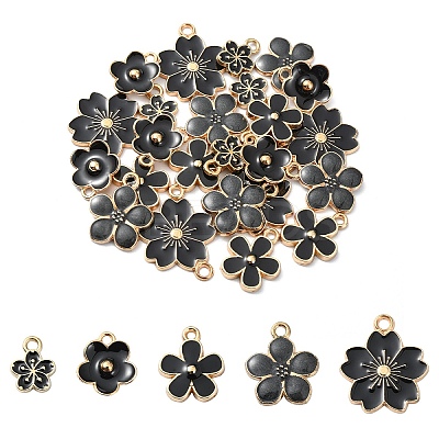 25Pcs 5 Styles Alloy Enamel Charms ENAM-YW0004-23-1