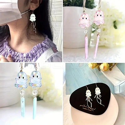 10Pcs Transparent Acrylic Bead Caps TACR-YW0003-23A-1