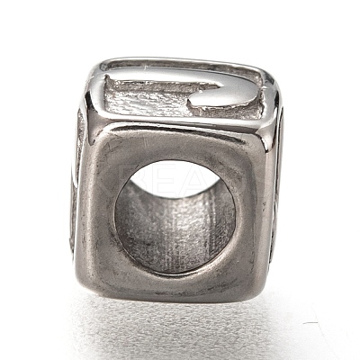 Tarnish Resistant 304 Stainless Steel European Beads OPDL-L020-001J-1
