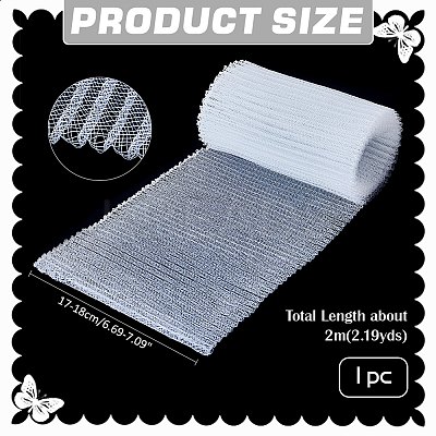 Plastic Wrinkle Mesh Fabric for Dress Headwear Accessories DIY-WH0588-16B-1