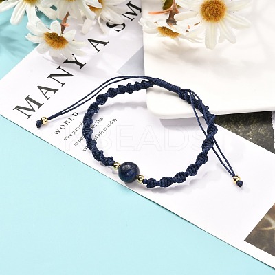 Adjustable Round Natural Gemstone Beads Bracelets for Women or Men BJEW-JB06840-1