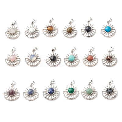 Natural & Synthetic Gemstone Pendants G-G855-04P-1