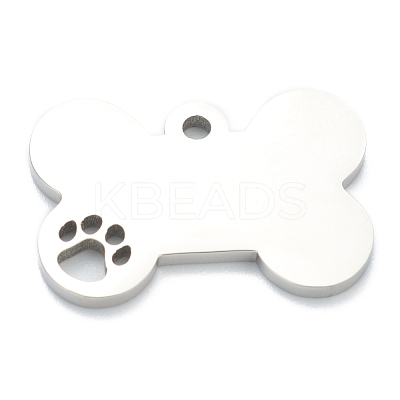Tarnish Resistant 304 Stainless Steel Pet Pendants STAS-B016-04P-1