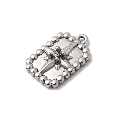 304 Stainless Steel Micro Pave Rhinestone Pendants STAS-G369-12P-1