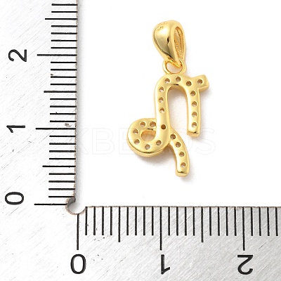 925 Sterling Silver Micro Pave Clear Cubic Zirconia Pendants LS-STER-Z012-06G-03-1
