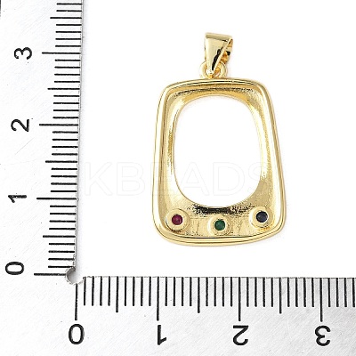 Brass Micro Pave Cubic Zirconia Pendants KK-A252-14A-G-1