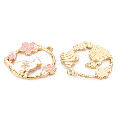 Eco-Friendly Alloy Enamel Pendants X-ENAM-T011-60-NR-1