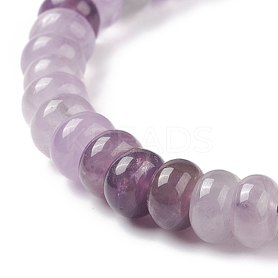Adjustable Natural Amethyst Braided Bead Bracelets BJEW-F369-A18-1