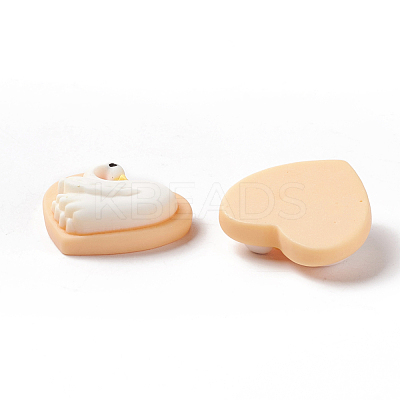 Opaque Resin Cabochons RESI-G036-G07-1