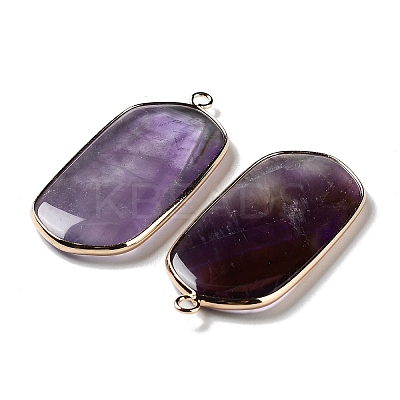 Natural Amethyst Pendants G-G063-02B-1