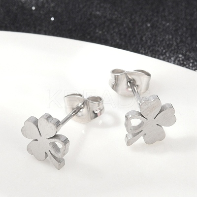 304 Stainless Steel Stud Earrings EJEW-Z089-07P-1