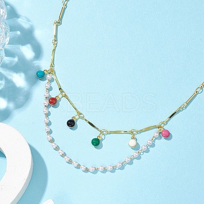 Brass Bar Necklsces NJEW-JN04836-1