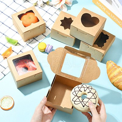 30Pcs 5 Styles Paper Bakery Boxes CON-CJ0001-30-1