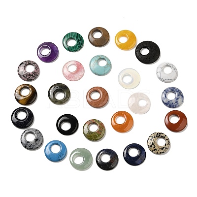 Natural & Synthetic Mixed Gemstone Pendants G-T122-76-1