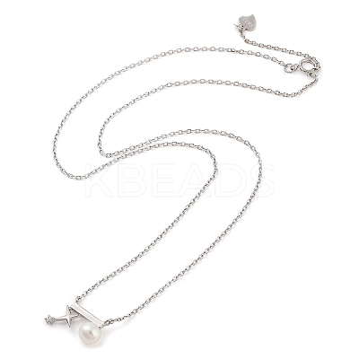 Anti-Tarnish 925 Sterling Silver Necklace STER-Z009-11P-1