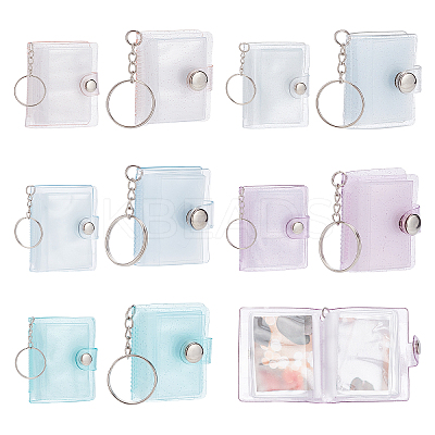 10Pcs 10 Style Mini Small Photo Album Photo Storage Keychain KEYC-CP0001-13-1