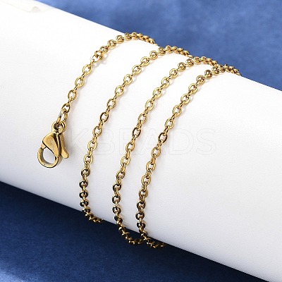 304 Stainless Steel Cable Chain Necklaces STAS-O053-07G-1