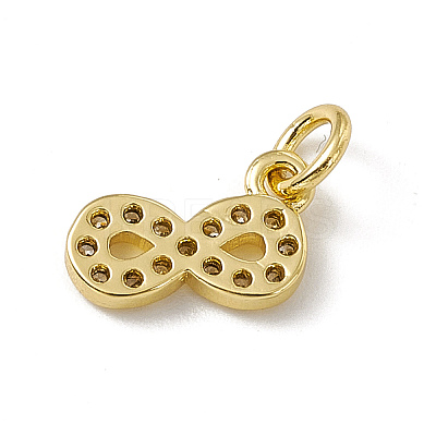 Brass Micro Pave Cubic Zirconia Charms ZIRC-F132-75G-1