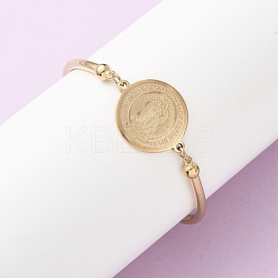 Religion 304 Stainless Steel Link Bracelets for Women LS-BJEW-F524-02B-G-1