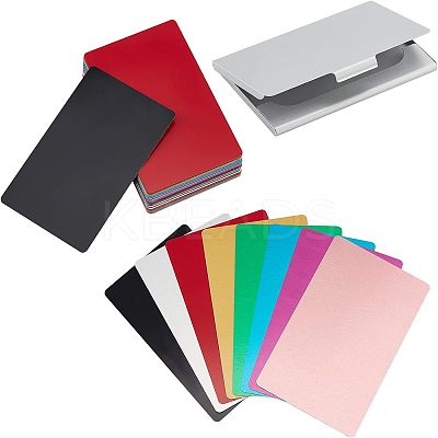 56 Sheets 8 Colors Aluminium Blank Name Cards DIY-NB0001-31-1