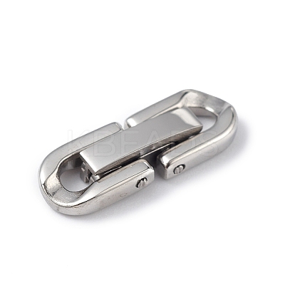 Non-Tarnish 304 Stainless Steel Fold Over Clasps STAS-G307-11A-P-1