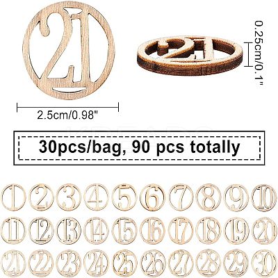 Wood Cabochons WOOD-WH0017-03-1