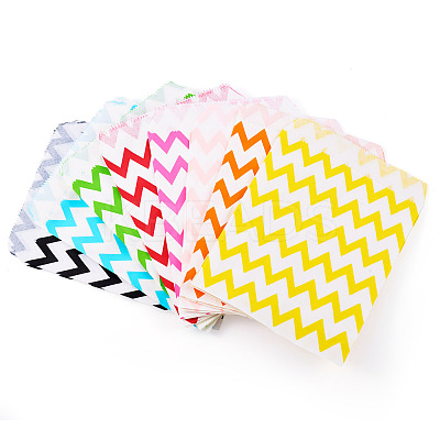 40Pcs 8 Colors Kraft Paper Bags CARB-TA0001-11-1