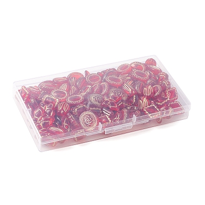 110Pcs 6 Styles Transparent Acrylic Beads OACR-FS0001-38-1