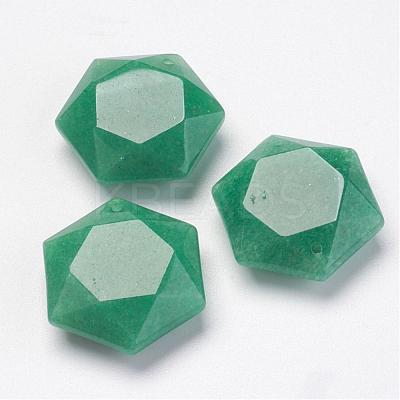 Natural Green Aventurine Pendants G-P264-07-1