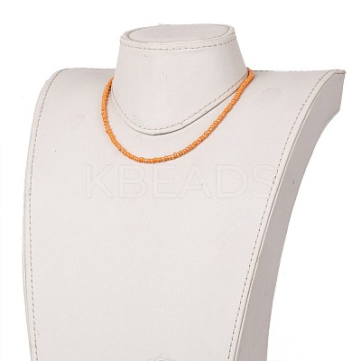 Round Glass Seed Beaded Necklaces NJEW-JN03207-1