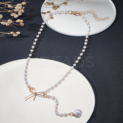4Pcs Alloy Bowknot Pendant Necklaces for Women NJEW-LP0001-28A-1
