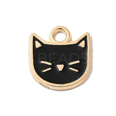 Rack Plating Alloy Enamel Charms ENAM-P254-03KCG-01-1