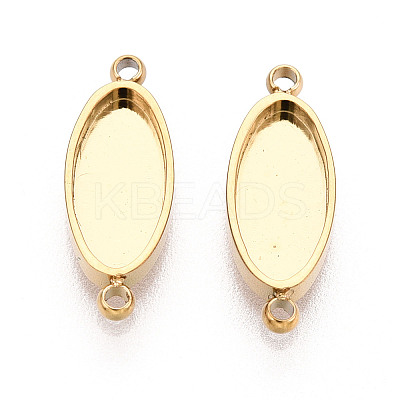 304 Stainless Steel Connector Cabochon Settings STAS-N115-34G-1