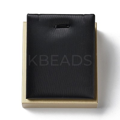 Wood Coverd with PU Leather Slant Back Pendant Necklace Display Pedestals LS-ODIS-C010-03-1