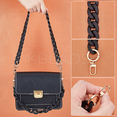2Pcs 2 Style Acrylic Cable Chain Bag Handles AJEW-WR0001-70-1