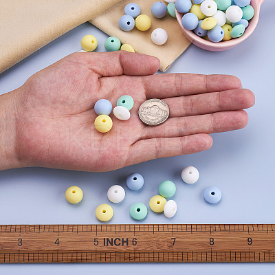 80Pcs 8 Style Food Grade Eco-Friendly Silicone Beads SIL-TA0001-03-1