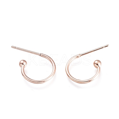 304 Stainless Steel Earring Hooks STAS-K211-01RG-1
