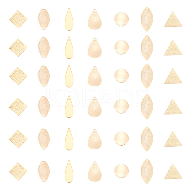 42Pcs 7 Style Brass Pendants KK-DC0002-16-1