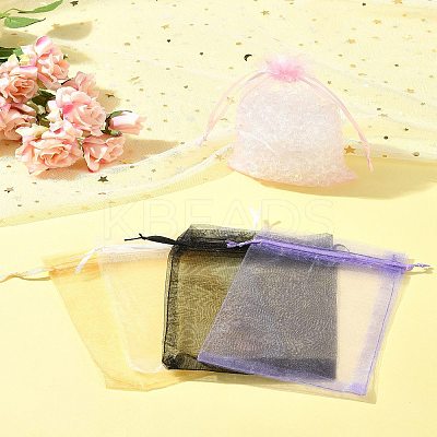 Organza Bags Jewellery Storage Pouches Wedding Favour Party Mesh Drawstring Gift OP-FS0001-04B-1
