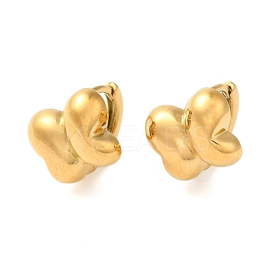 Real 18K Gold Plated 304 Stainless Stee Hoop Earrings EJEW-U009-02G-06-1
