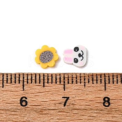 Handmade Polymer Clay Cabochons and Plastic Beads for DIY Jewelry Making Findings CLAY-B007-04B-1