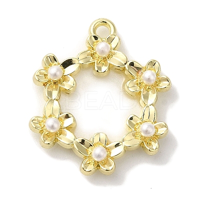 Flower Rack Plating Alloy Pendants FIND-I039-023A-G-1