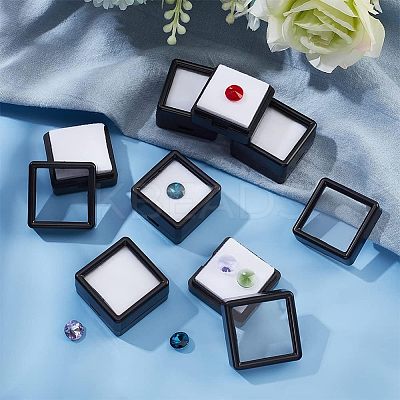 Plastic Loose Diamond Display Boxes CON-WH0087-55A-1