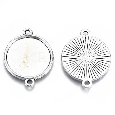 Tibetan Style Alloy Cabochon Connectors Settings TIBE-S322-010D-AS-RS-1