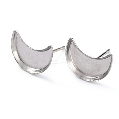 Non-Tarnish 304 Stainless Steel Stud Earring Settings X-STAS-J032-11-1