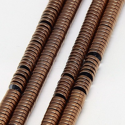 Electroplate Non-magnetic Synthetic Hematite Beads Strands X-G-J164A-3mm-01-1