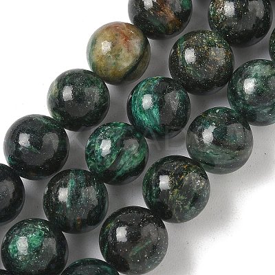 Natural Fuchsite Beads Strands G-G271-B03-10mm-1