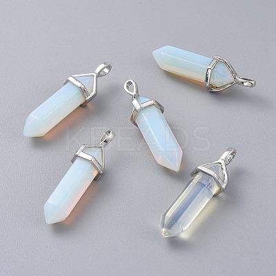 Opalite Double Terminated Pointed Pendants LS-G-XCP0001-38-1