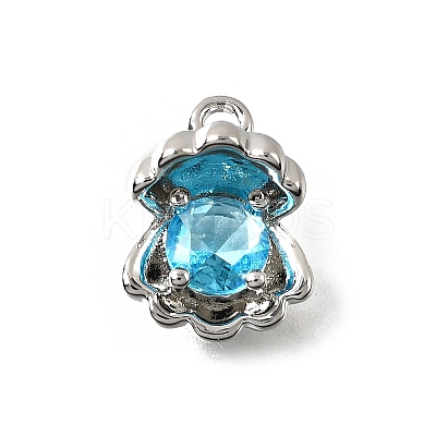 Brass Pave Cubic Zirconia Charms KK-C096-15P-02-1